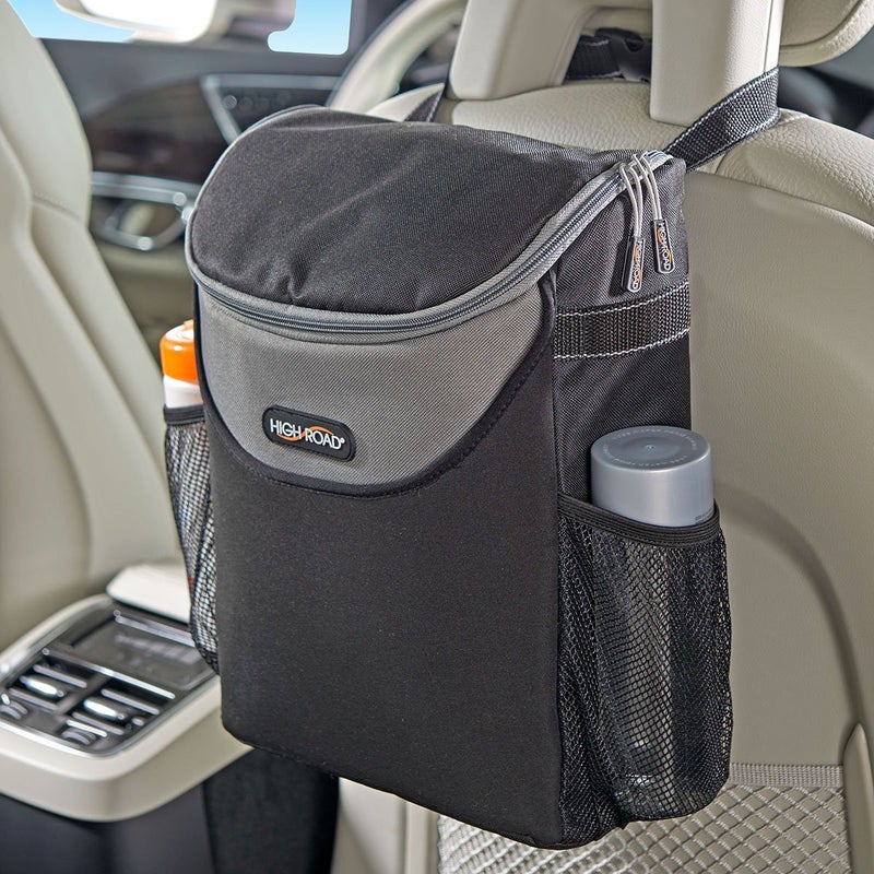 High Road SnackStash Soft Car Cooler Bag for Cold and Hot Food Transport - Insulated Backseat Cooler Bag for Car, SUV, Truck or Van - Portable Soft Cooler with Storage Pocket and Bottle Holders - Image 1